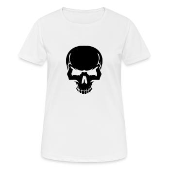 Totenkopf - Frauen T-Shirt atmungsaktiv - Weiß - Vorne - AI Model Female 172 dark (172cm)