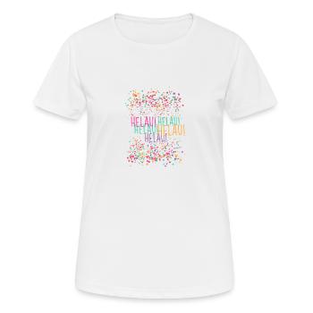 Helau,Carnaval,Confettis,Coloré - T-shirt respirant Femme - blanc - Devant - AI Model Female 172 dark (172cm)