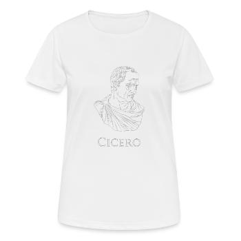 ritratto di Cicerone, disegno tratteggiato, bianco - Women's Breathable T-Shirt - white - Front - AI Model Female 172 dark (172cm)