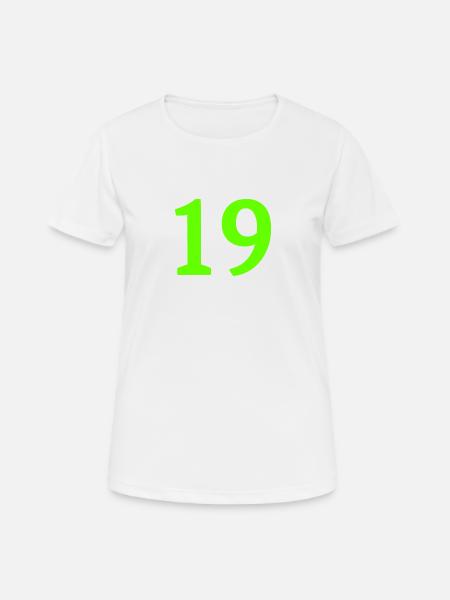 Number 19 - Women's Breathable T-Shirt - white