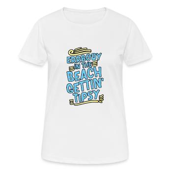 Errbody In The Beach Gets Tipsy 2 - T-shirt respirant Femme - blanc - Devant - AI Model Female 172 dark (172cm)