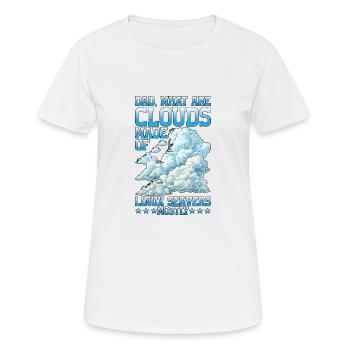 De quoi sont faits les nuages, les serveurs Linux principalement 25 - T-shirt respirant Femme - blanc - Devant - AI Model Female 172 dark (172cm)