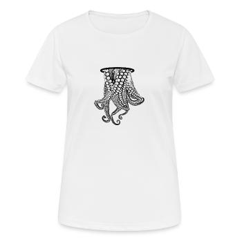 Tentakel - Oktopus - Frauen T-Shirt atmungsaktiv - Weiß - Vorne - AI Model Female 172 dark (172cm)