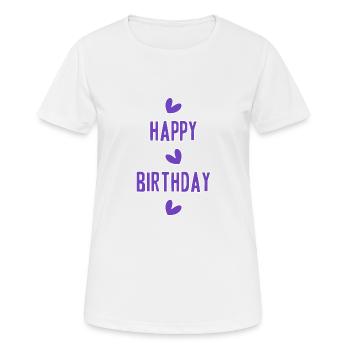 ALLES GUTE ZUM GEBURTSTAG!. ALLES GUTE ZUM GEBURTSTAG!. JAHRESTAG. - Frauen T-Shirt atmungsaktiv - Weiß - Vorne - AI Model Female 172 dark (172cm)