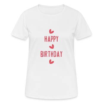 ALLES GUTE ZUM GEBURTSTAG. ALLES GUTE ZUM GEBURTSTAG. JAHRESTAG. - Frauen T-Shirt atmungsaktiv - Weiß - Vorne - AI Model Female 172 dark (172cm)