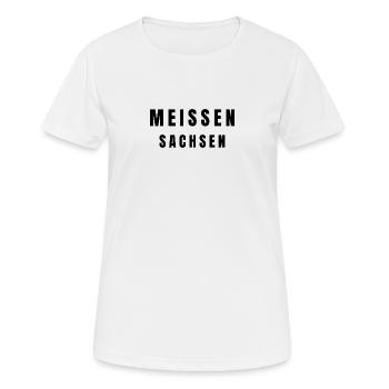 Meissen, Saxe - T-shirt respirant Femme - blanc - Devant - AI Model Female 172 dark (172cm)