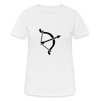 Tir à l'arc - T-shirt respirant Femme - blanc - Devant - AI Model Female 172 dark (172cm)