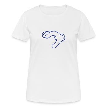 Hand - Frauen T-Shirt atmungsaktiv - Weiß - Vorne - AI Model Female 172 dark (172cm)