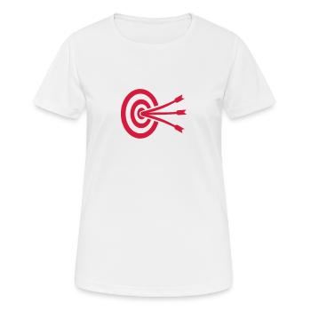 Tir à l'arc - T-shirt respirant Femme - blanc - Devant - AI Model Female 172 dark (172cm)