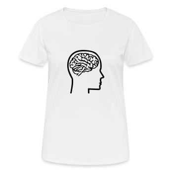 Cerveau - T-shirt respirant Femme - blanc - Devant - AI Model Female 172 dark (172cm)