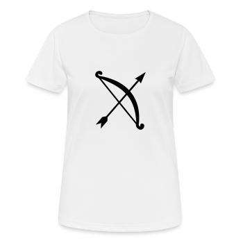 Pfeil und Bogen - Frauen T-Shirt atmungsaktiv - Weiß - Vorne - AI Model Female 172 dark (172cm)