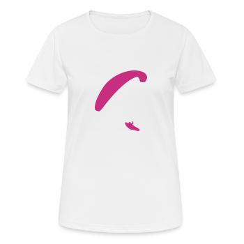 Gleitschirm Paragleiter - Frauen T-Shirt atmungsaktiv - Weiß - Vorne - AI Model Female 172 dark (172cm)