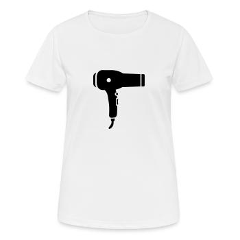 Sèche-cheveux - T-shirt respirant Femme - blanc - Devant - AI Model Female 172 dark (172cm)