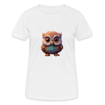 Hibou néon - T-shirt respirant Femme - blanc - Devant - AI Model Female 172 dark (172cm)