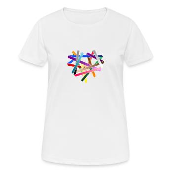 LOVE - wrapped criss-cross - Women's Breathable T-Shirt - white - Front - AI Model Female 172 dark (172cm)