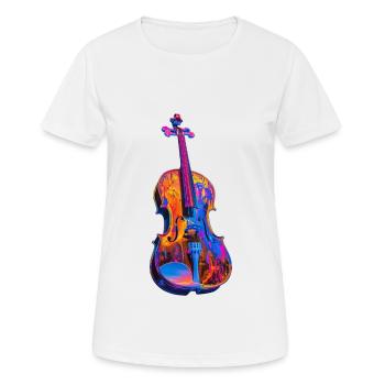 Violine - Frauen T-Shirt atmungsaktiv - Weiß - Vorne - AI Model Female 172 dark (172cm)