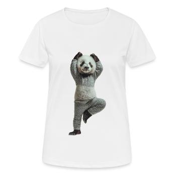 Panda - Frauen T-Shirt atmungsaktiv - Weiß - Vorne - AI Model Female 172 dark (172cm)