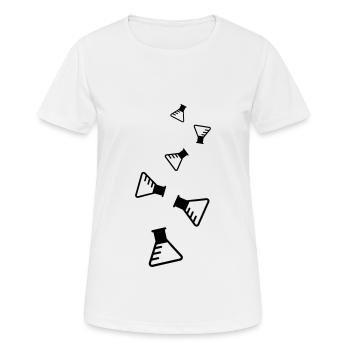 Icône du tube à essai - T-shirt respirant Femme - blanc - Devant - AI Model Female 172 dark (172cm)