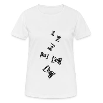 Sanduhr Symbol - Frauen T-Shirt atmungsaktiv - Weiß - Vorne - AI Model Female 172 dark (172cm)