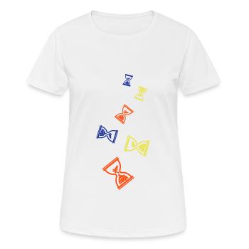 Symbole du sablier - T-shirt respirant Femme - blanc - Devant - AI Model Female 172 dark (172cm)