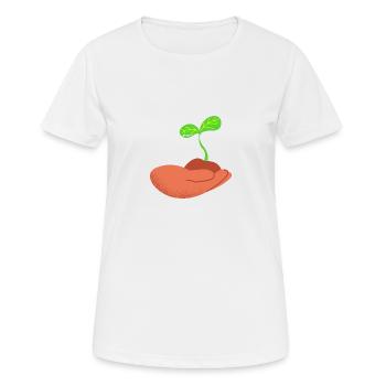 Pflanze - Frauen T-Shirt atmungsaktiv - Weiß - Vorne - AI Model Female 172 dark (172cm)