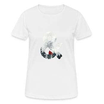 & – decorative lettering – winter - Women's Breathable T-Shirt - white - Front - AI Model Female 172 dark (172cm)