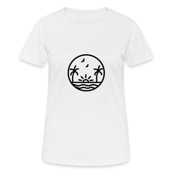 Urlaub Design - Frauen T-Shirt atmungsaktiv - Weiß - Vorne - AI Model Female 172 dark (172cm)