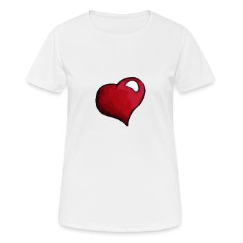 Herz Illustration das Symbol der Liebe - Frauen T-Shirt atmungsaktiv - Weiß - Vorne - AI Model Female 172 dark (172cm)