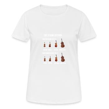 String Section City Conductor Gift - Women's Breathable T-Shirt - white - Front - AI Model Female 172 dark (172cm)