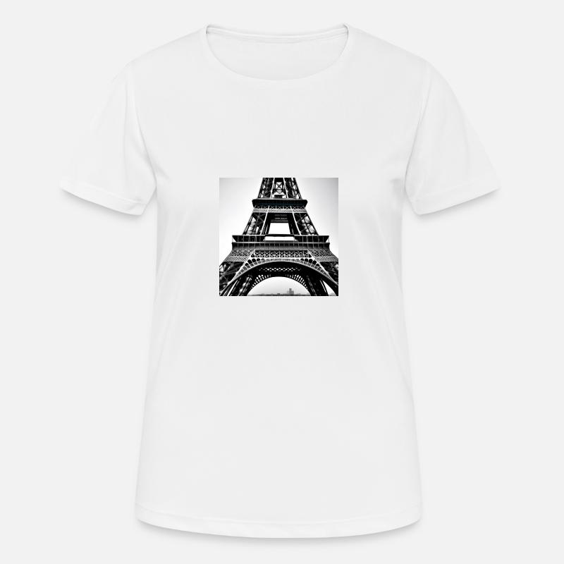 Elégance éternelle - Tour Eiffel à Paris - T-shirt respirant Femme - blanc