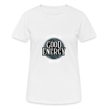 Channeling Good Energy Through Waffles Design - Women's Breathable T-Shirt - white - Front - AI Model Female 172 dark (172cm)