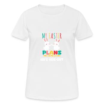 Mes projets de Pâques Ambiance de cachette pour enfant pour Bunny - T-shirt respirant Femme - blanc - Devant - AI Model Female 172 dark (172cm)