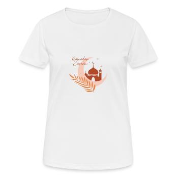 Ramadan Kareem/motif islamique - T-shirt respirant Femme - blanc - Devant - AI Model Female 172 dark (172cm)