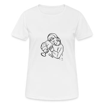musicien - T-shirt respirant Femme - blanc - Devant - AI Model Female 172 dark (172cm)