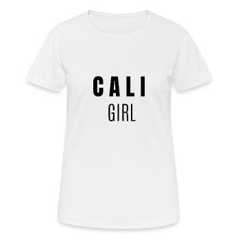 CALIFORNIA GIRL, amoureuse de la côte Est - T-shirt respirant Femme - blanc - Devant - AI Model Female 172 dark (172cm)