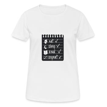 Book Lovers - Women's Breathable T-Shirt - white - Front - AI Model Female 172 dark (172cm)
