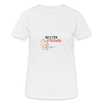 Neues T-Shirt Bester Stecher Geschenkidee - Frauen T-Shirt atmungsaktiv - Weiß - Vorne - AI Model Female 172 dark (172cm)