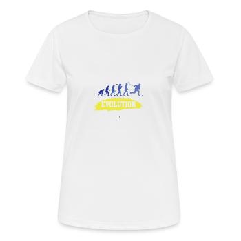 ice hockey lustig evolution - Frauen T-Shirt atmungsaktiv - Weiß - Vorne - AI Model Female 172 dark (172cm)