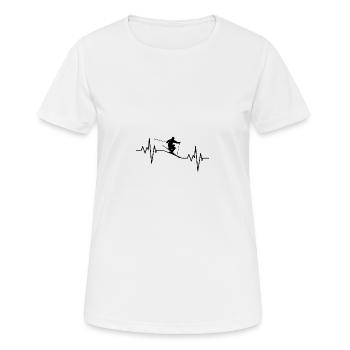 Skiing Pulse - Frauen T-Shirt atmungsaktiv - Weiß - Vorne - AI Model Female 172 dark (172cm)