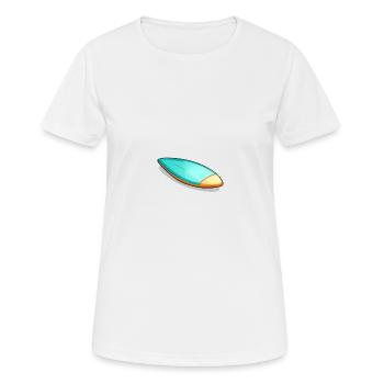 Surfer sur les vagues - T-shirt respirant Femme - blanc - Devant - AI Model Female 172 dark (172cm)