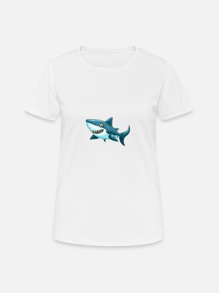 Hai - Frauen T-Shirt atmungsaktiv - Weiß