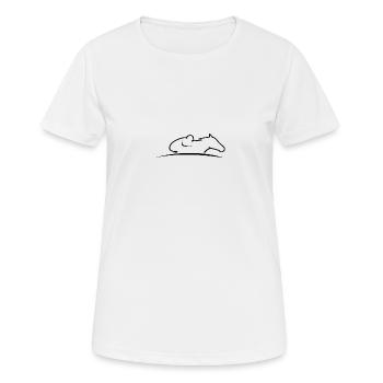La fascination de la course de galop - T-shirt respirant Femme - blanc - Devant - AI Model Female 172 dark (172cm)