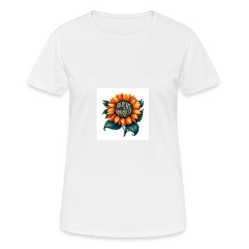 Glaub an dich selbst Sunflower Design - Frauen T-Shirt atmungsaktiv - Weiß - Vorne - AI Model Female 172 dark (172cm)