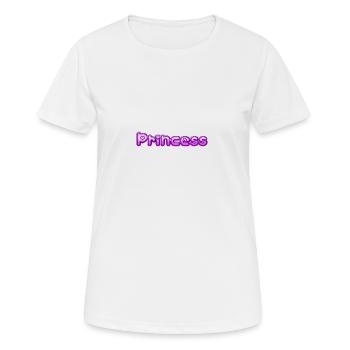 Text Princess - Frauen T-Shirt atmungsaktiv - Weiß - Vorne - AI Model Female 172 dark (172cm)