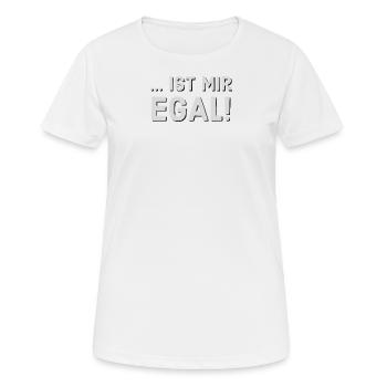 Ist mir egal - Frauen T-Shirt atmungsaktiv - Weiß - Vorne - AI Model Female 172 dark (172cm)