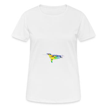 manchot - T-shirt respirant Femme - blanc - Devant - AI Model Female 172 dark (172cm)