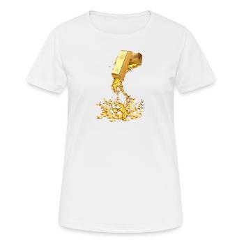 Melting Gold - T-shirt respirant Femme - blanc - Devant - AI Model Female 172 dark (172cm)