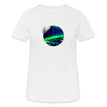 Aurores boréales - T-shirt respirant Femme - blanc - Devant - AI Model Female 172 dark (172cm)