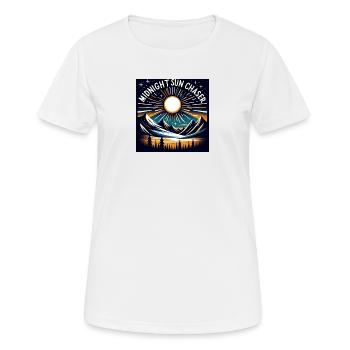 Chasseur de soleil de minuit - T-shirt respirant Femme - blanc - Devant - AI Model Female 172 dark (172cm)