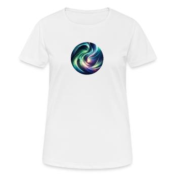Aurore boréale - T-shirt respirant Femme - blanc - Devant - AI Model Female 172 dark (172cm)